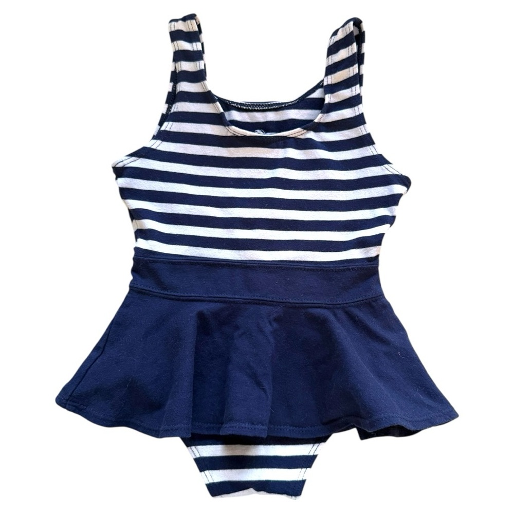 Vintage Basic Editions Nautical Anchor Dress Size 5 Navy Stripe 90s Y2K - Picture 4 of 7
